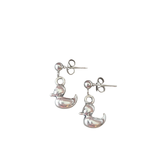 Prachtige ketting met zilverkleurige eendenbedel - Afbeelding 3