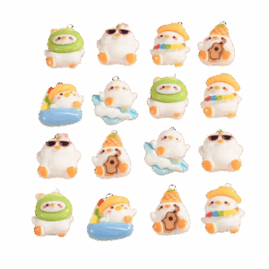 Schattige eenden-ketting - goud