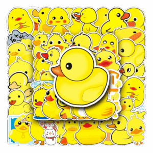 Happy duck stickers - per 10