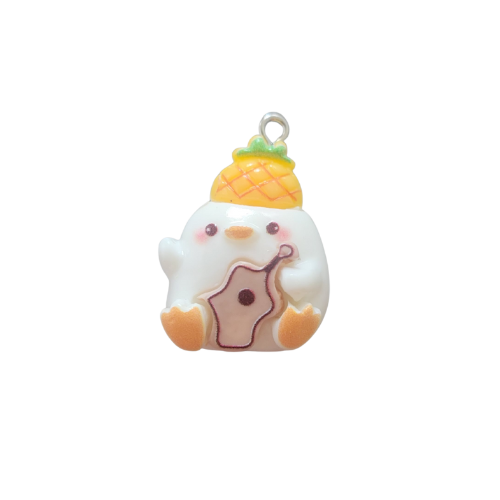 Schattige eenden-ketting - zilver - Afbeelding 5