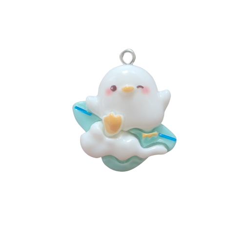 Schattige eenden-ketting - zilver - Afbeelding 4