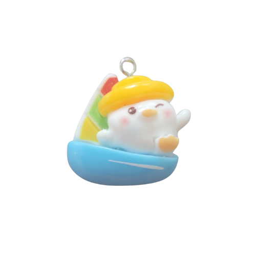 Schattige eenden-ketting - zilver - Afbeelding 6