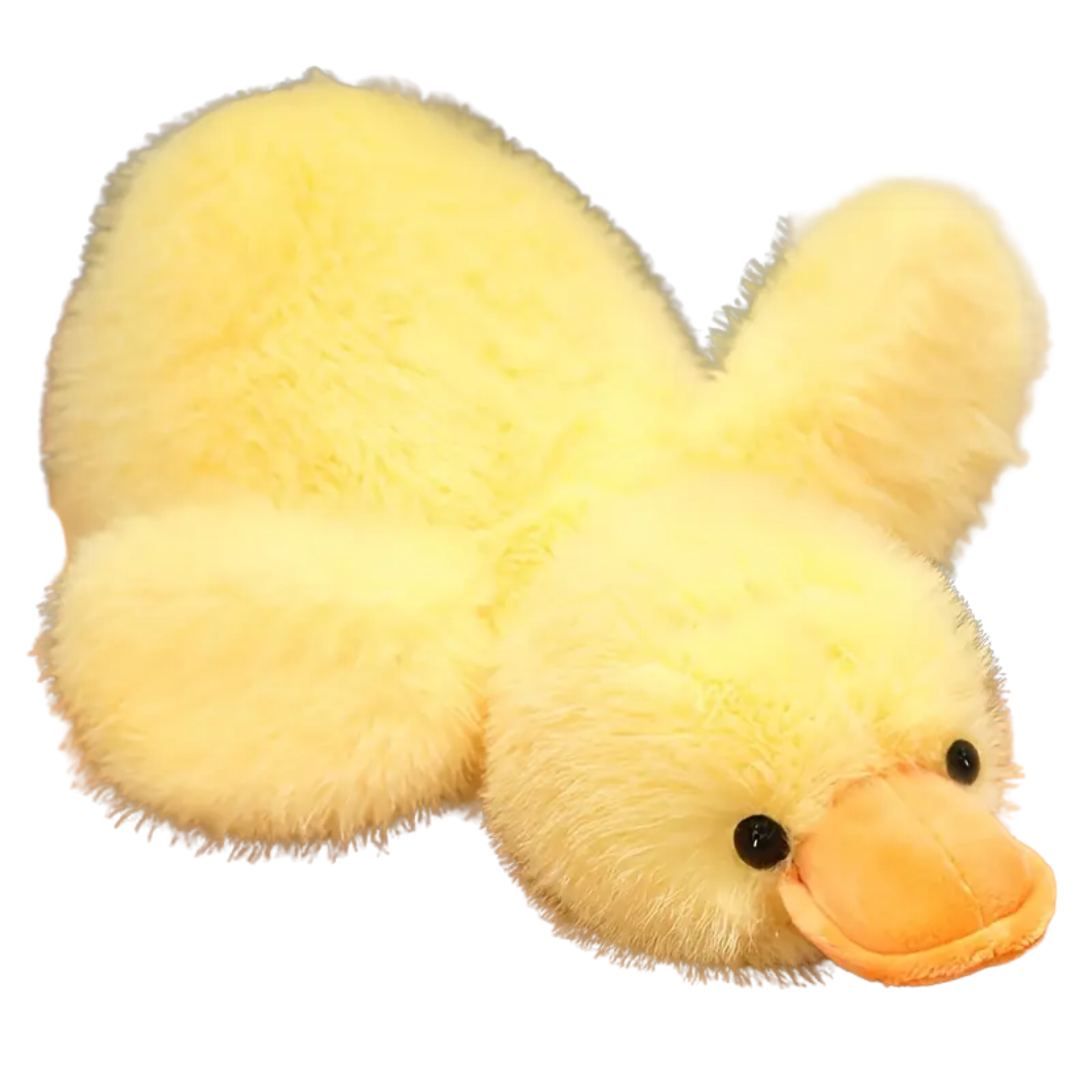 Vrolijk zwemmende eendenknuffel