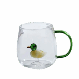 glazen beker eend groen