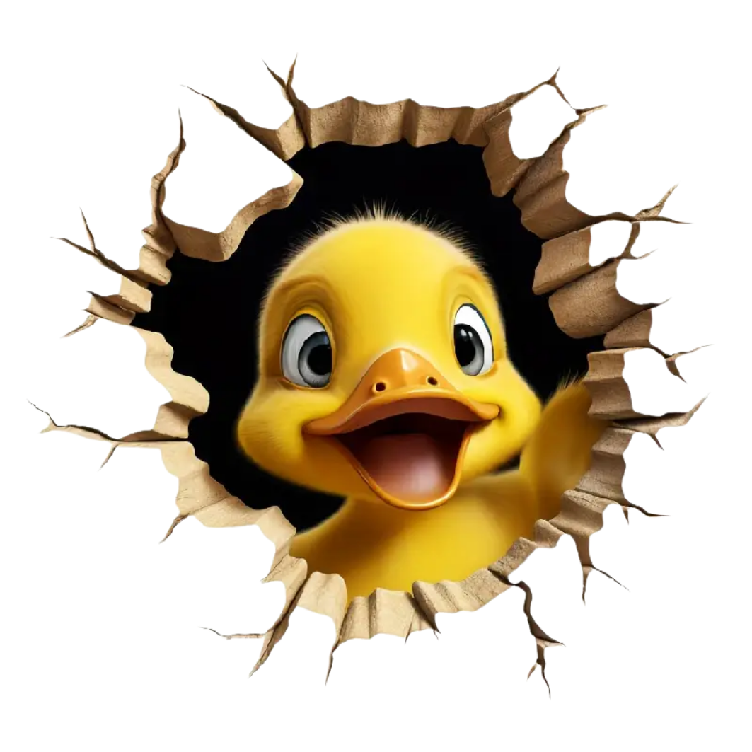 Muursticker eendenbreakout! set van 4 - Afbeelding 4