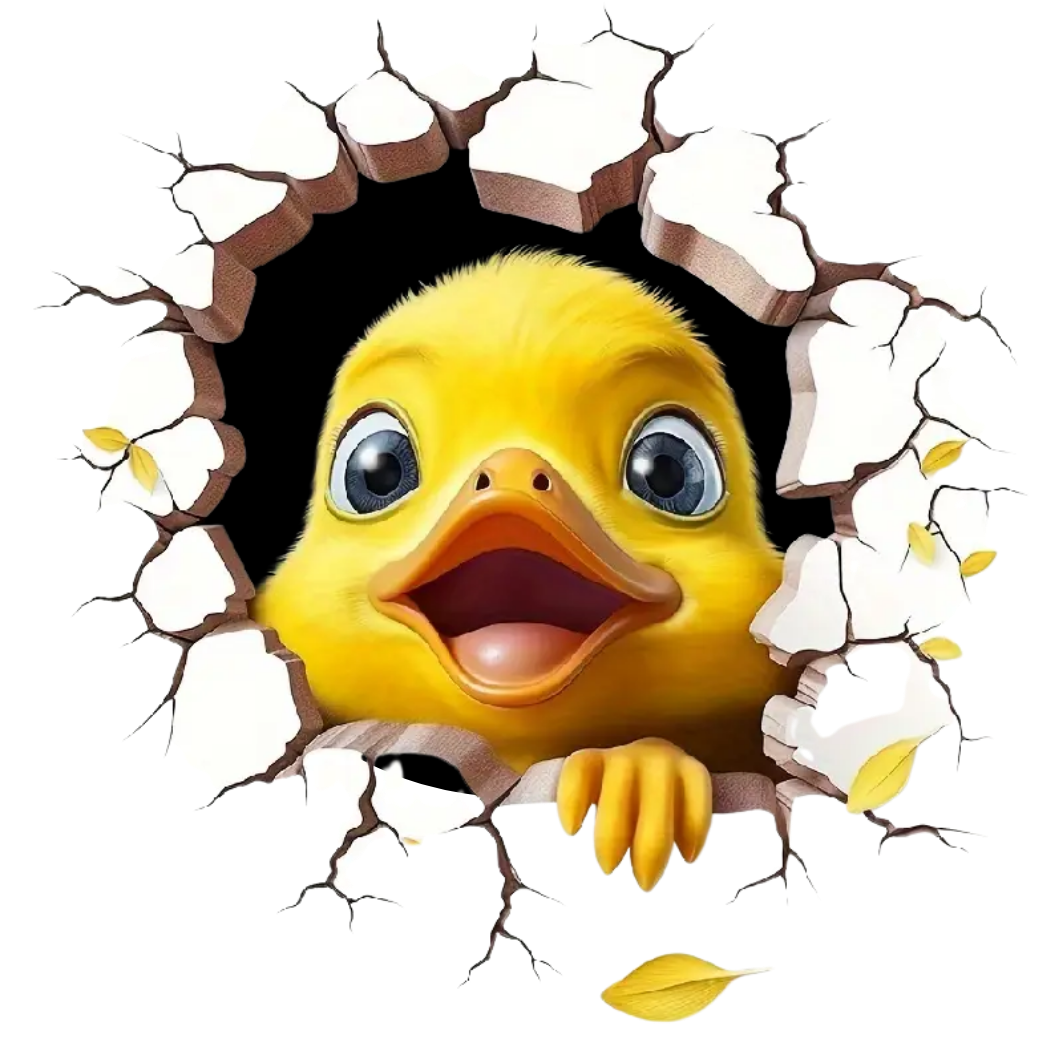 Muursticker eendenbreakout! set van 4 - Afbeelding 3