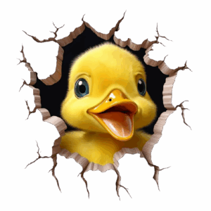 Muursticker eendenbreakout! set van 4