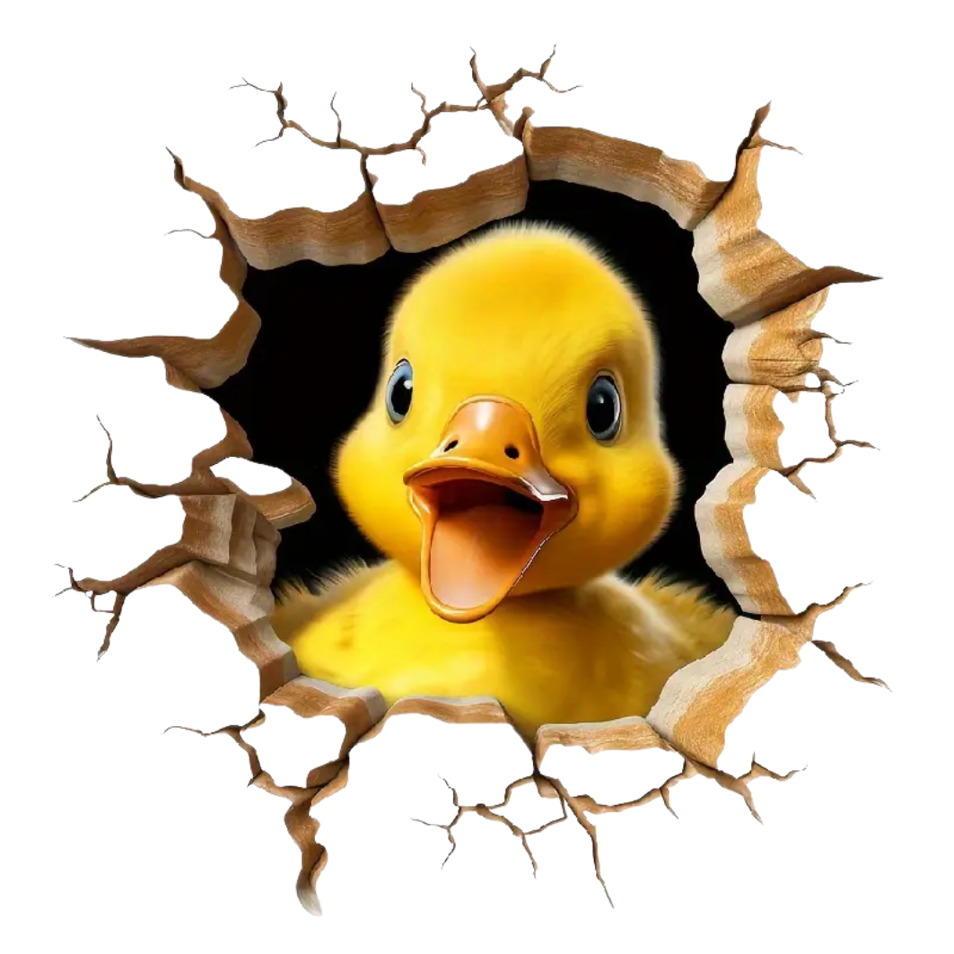 Muursticker eendenbreakout! set van 4 - Afbeelding 2
