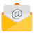 email envelope afbeelding van een gele envelope met een @ bericht erin, symbool voor e-mail